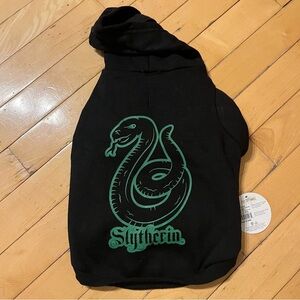 Harry Potter Slytherin Dog Hoodie Sweatshirt Size M NEW W Tags Black